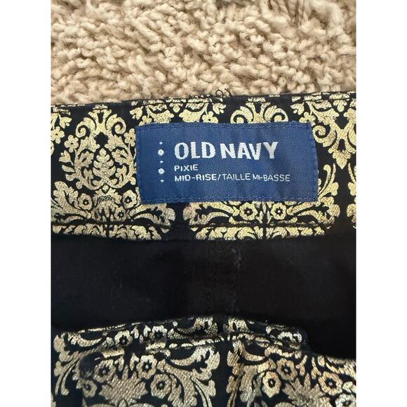 Old Navy Pixie Midrise Gold & Black Brocade Dress Pants Plus Size 20 HolidayWear - Picture 4 of 10